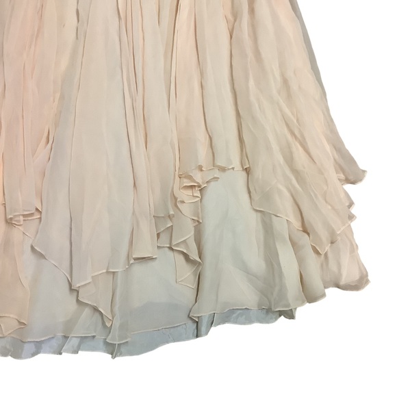 OLEG CASSINI Vintage Beaded 100% Silk Fancy Long Sleeve Wedding Dress-Size 6 - Picture 14 of 16